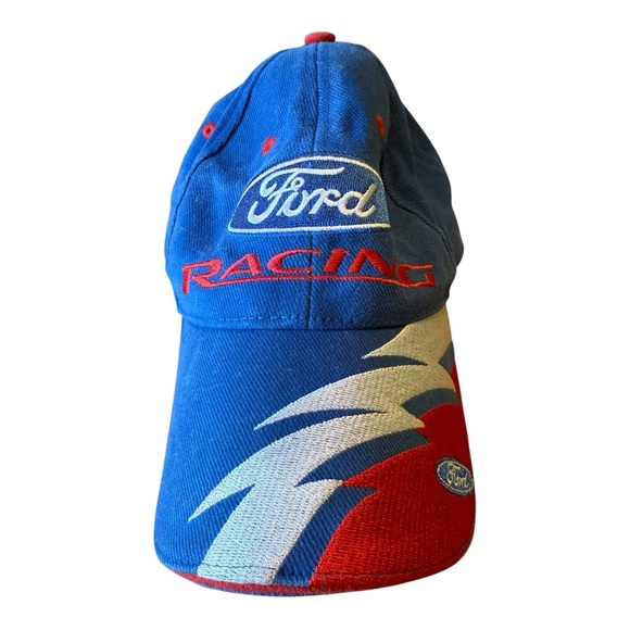 Ford Hat Cap Mens Blue Adjustable Shark tooth Racing  Adult - Picture 2 of 8